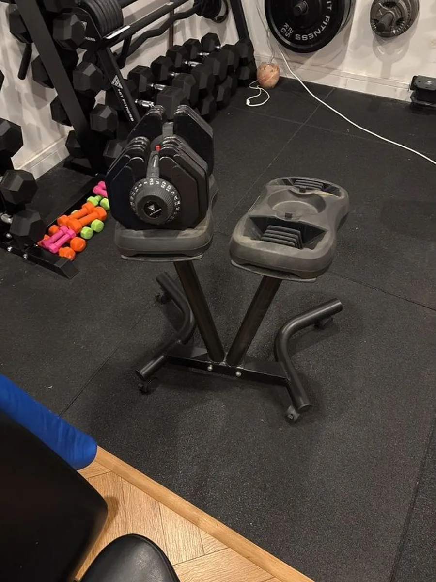 40 KG Adjustable Dumbbells with Stand - Image 2