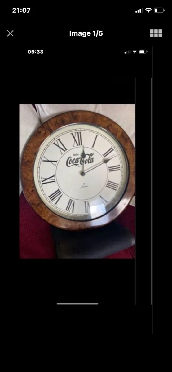 Art Deco Style Coca Cola Clock - Image 1
