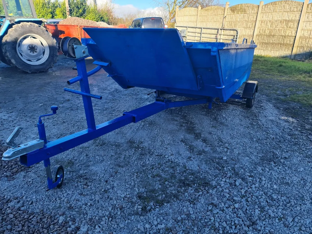 RARE ALUMINIUM BOAT WITH TRAILER RAMP - Image 1