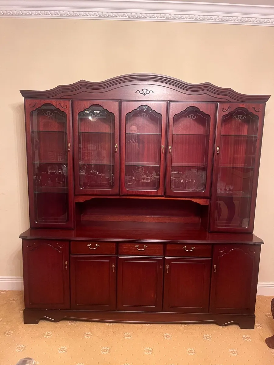 Large Mahogany Display Cabinet - Image 1