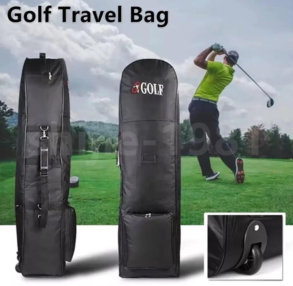 Golf Bag Flight Travel Case Foldable Cover NEW - Image 1