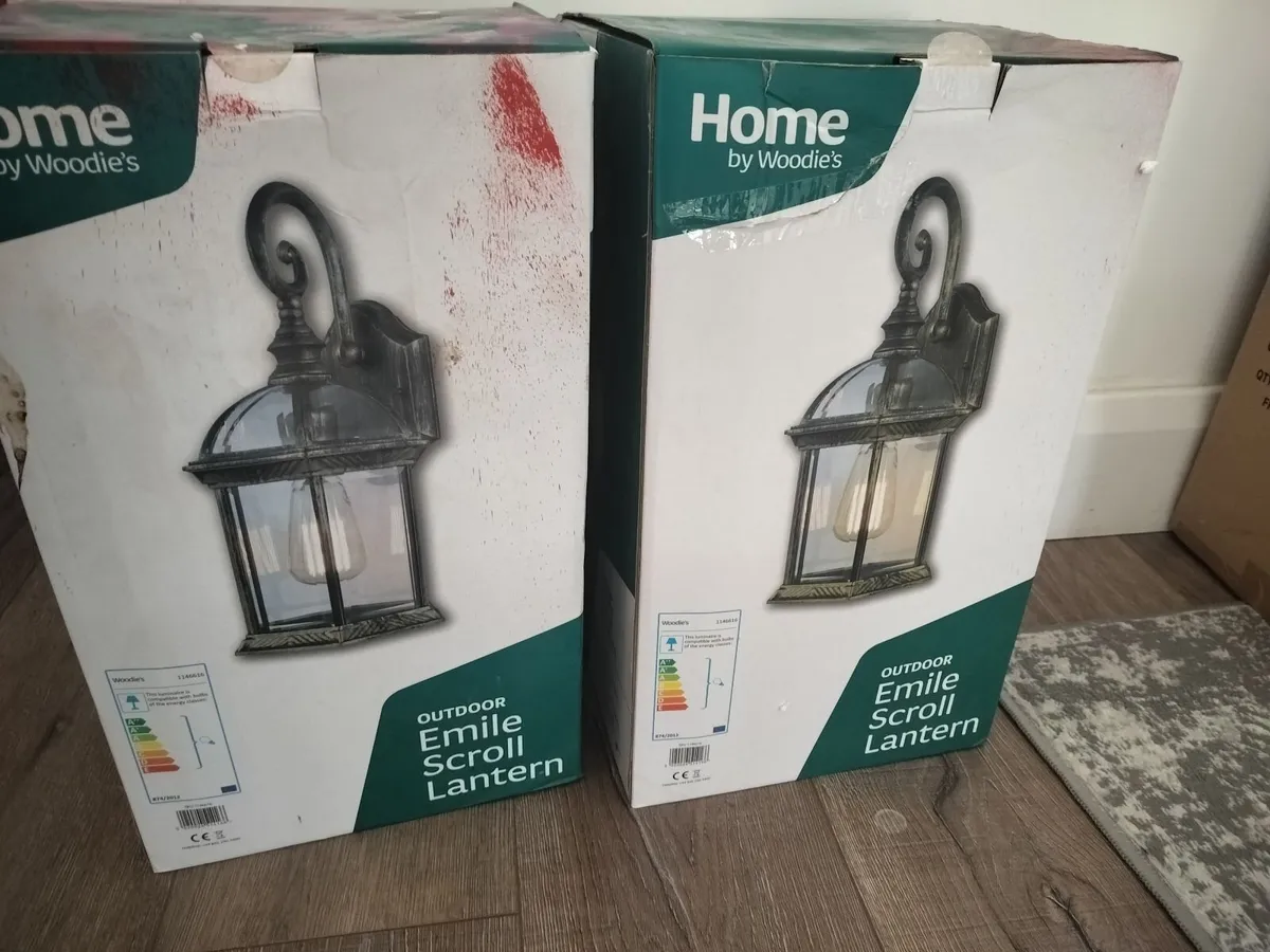 2 Oudoor Emile Scroll Lanterns - Image 1