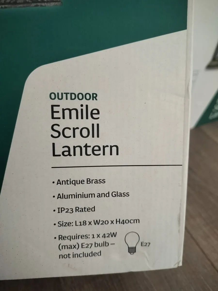 2 Oudoor Emile Scroll Lanterns - Image 2