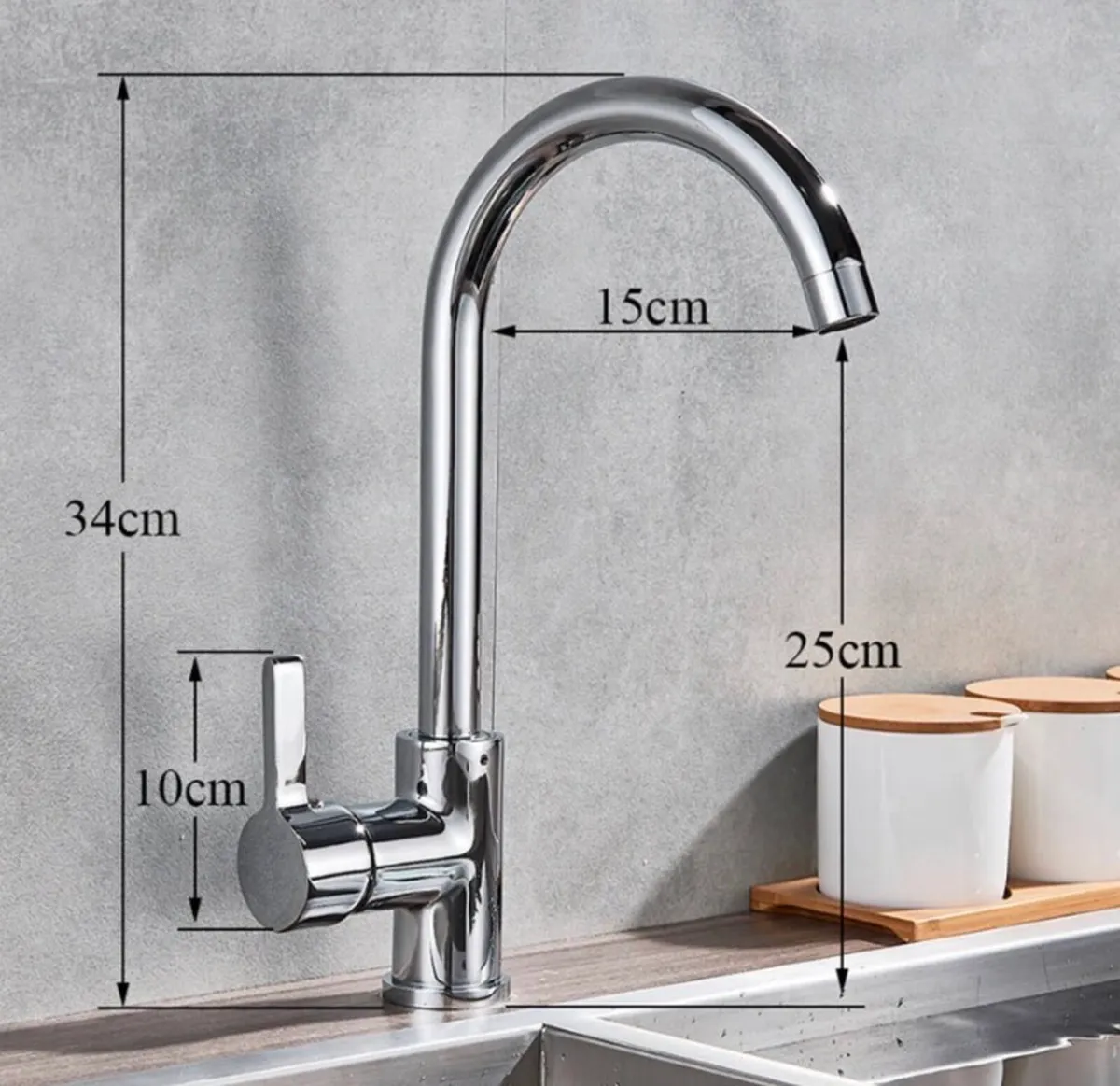 NEW Kitchen Sink Mixer Tap Chrome Faucet - Image 1