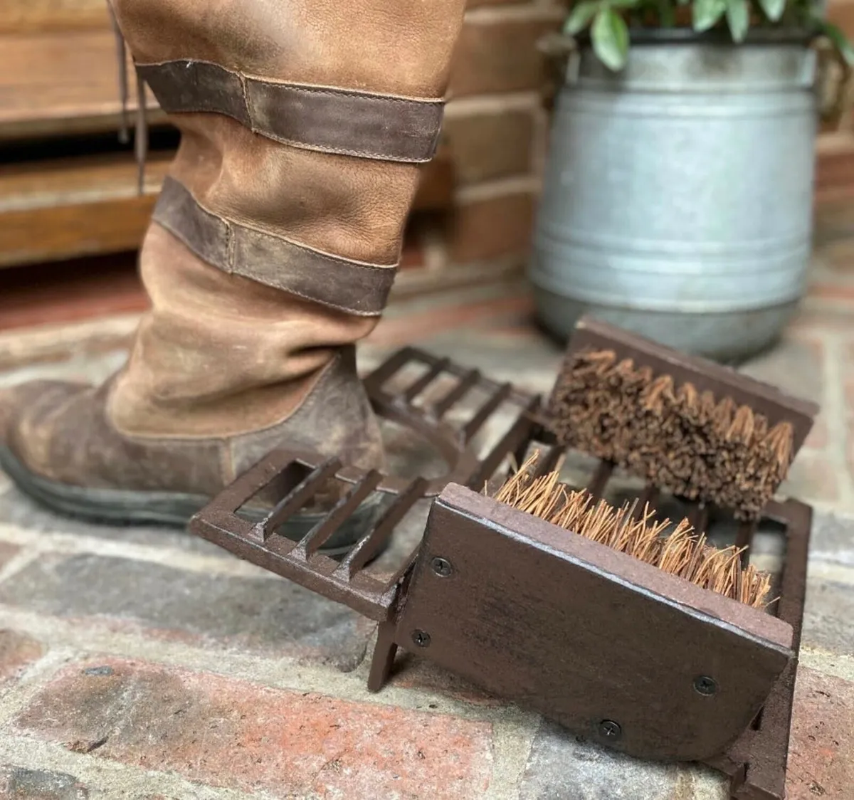 Cast Iron Boot Jack Brush Scraper NEW - Image 1