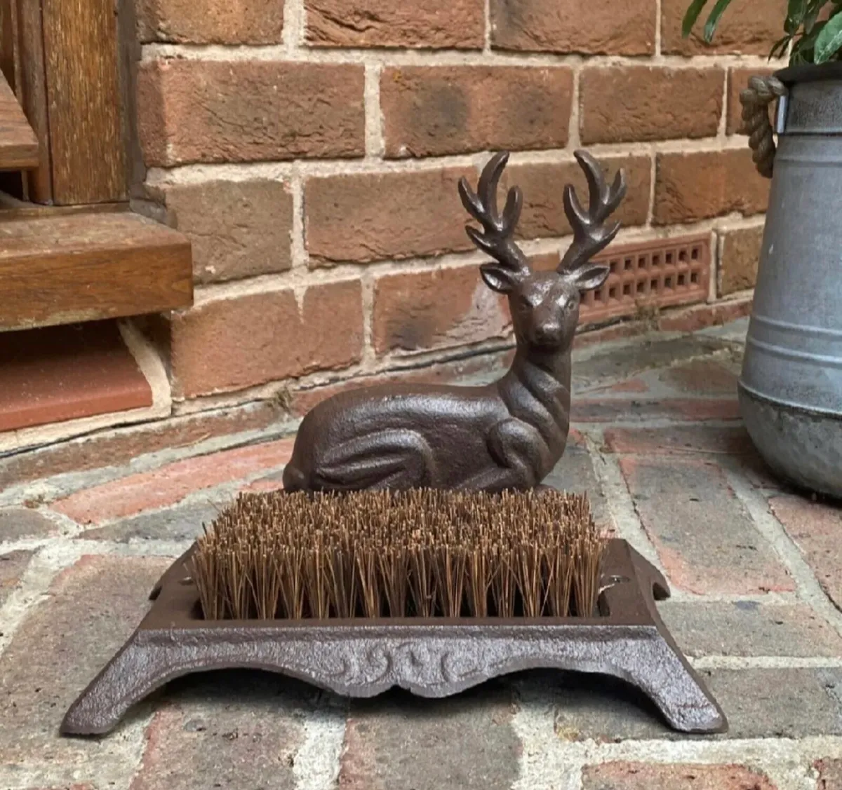 Cast Iron Stag Boot Scraper Brush Shoe Cleaner NEW - Image 1