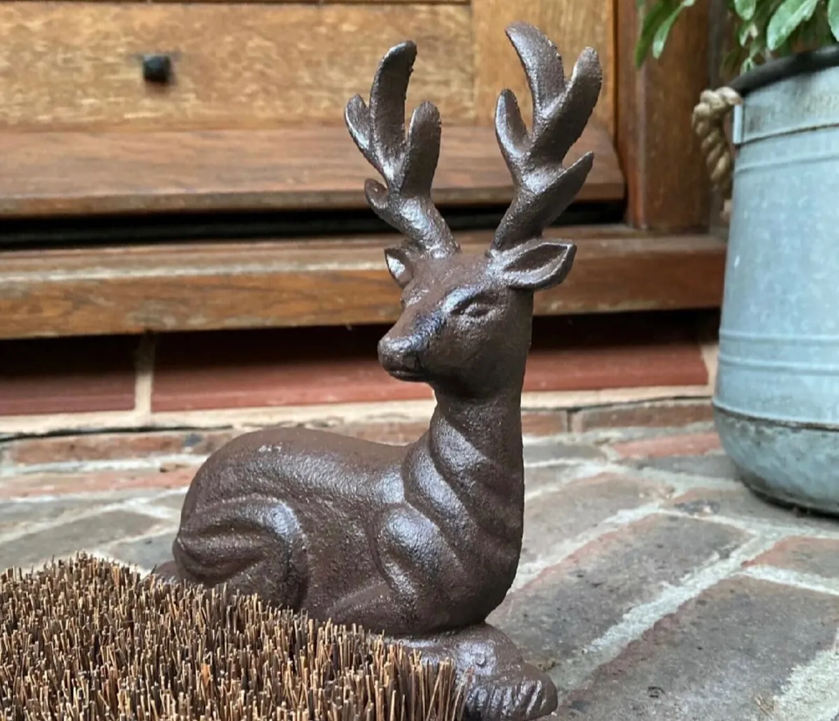 Cast Iron Stag Boot Scraper Brush Shoe Cleaner NEW - Image 2