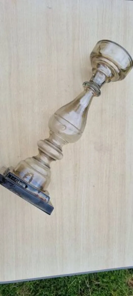 Vintage Large Glass Candlestick - Image 4