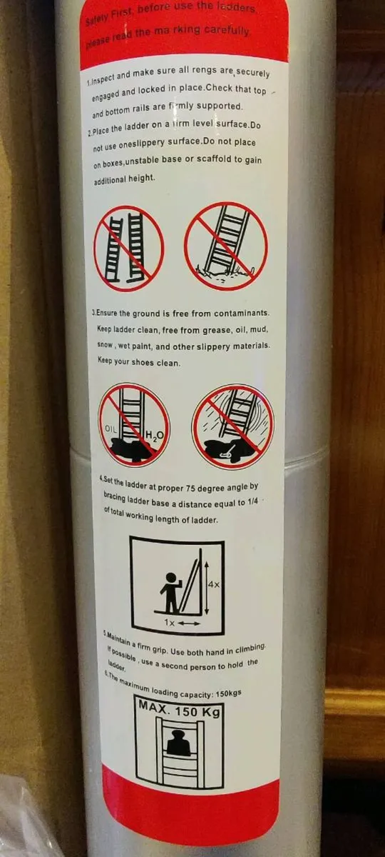 Telescopic Aluminium Ladder , 6,2 M - Image 4