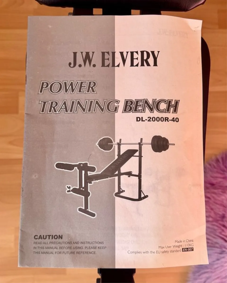 40KG Barbell weights & Bench - Image 4