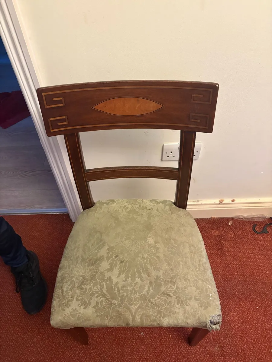 Antique table and chairs - Image 1