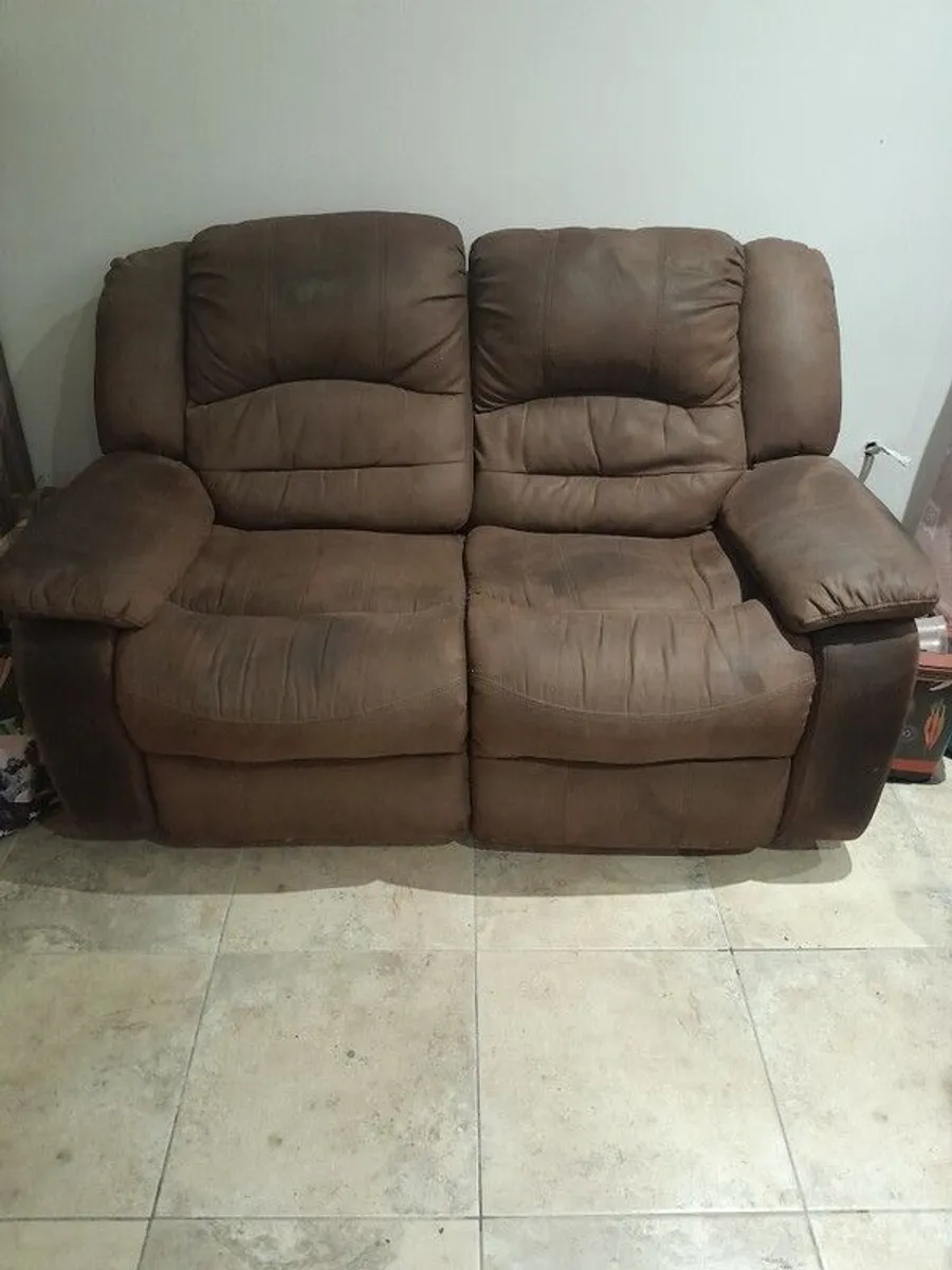 Brown recliner sofa for sale