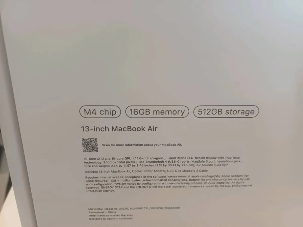 Brand new Macbook air M4 512gb - Image 2