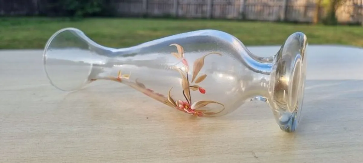 Hand-painted glass vase - Image 4