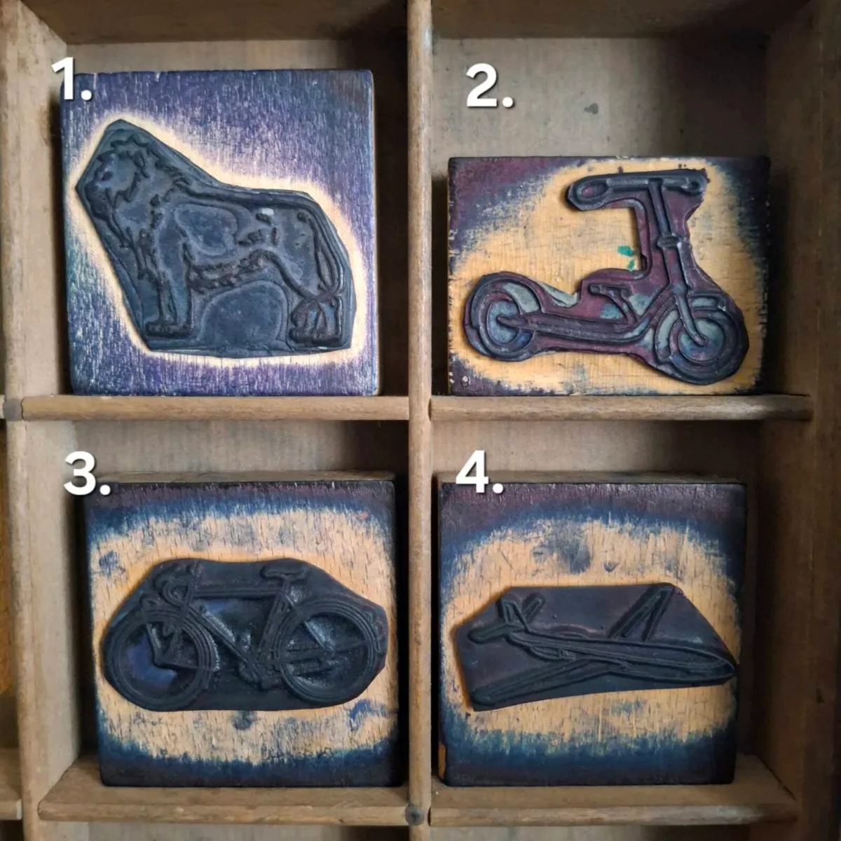 French Letterpress Printing Blocks - Image 2