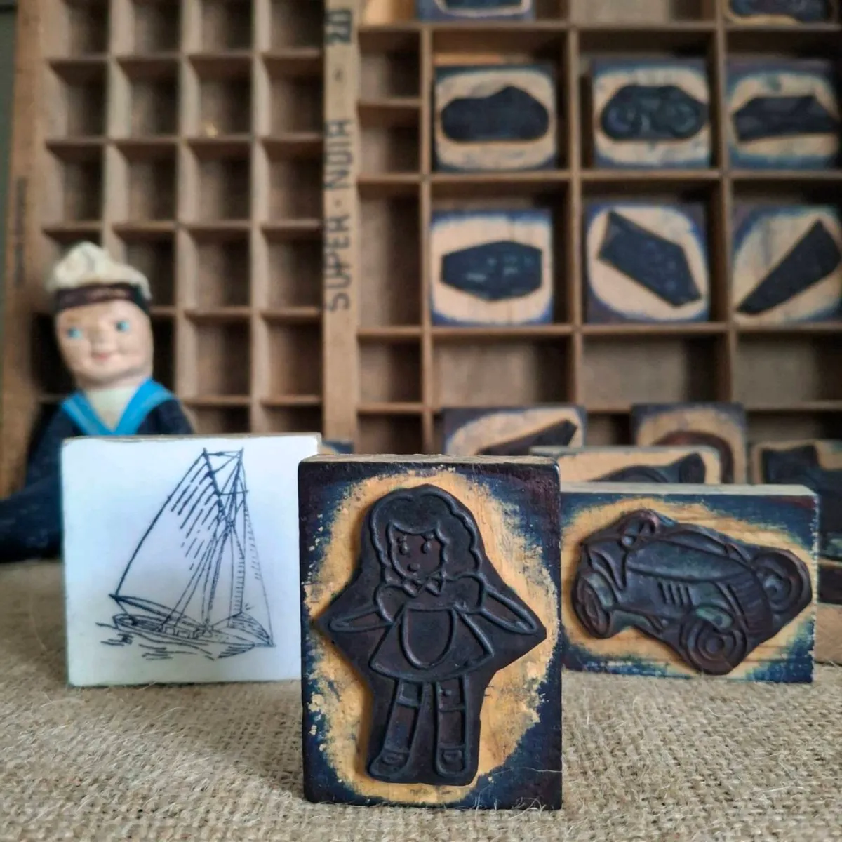 French Letterpress Printing Blocks - Image 1