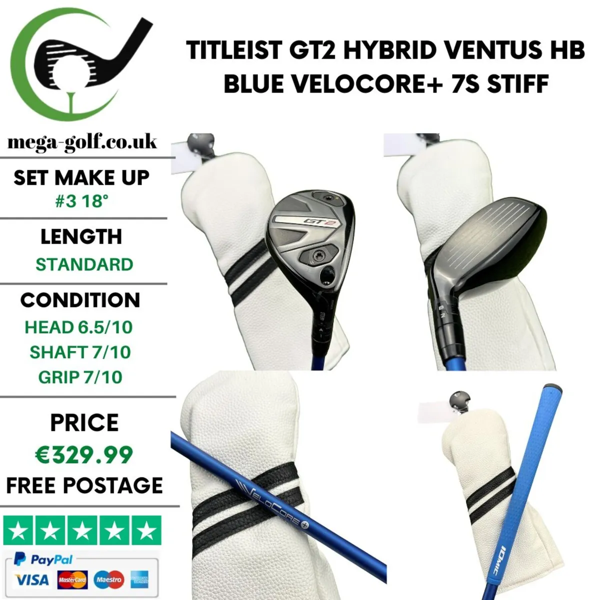 Titleist GT2 Hybrid / #3 18° / Stiff - Image 1