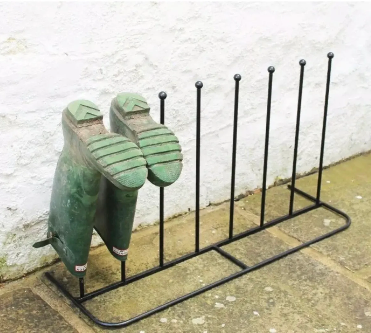 Welly Boot Rack (Holds 4 Pairs) Steel Black NEW - Image 1