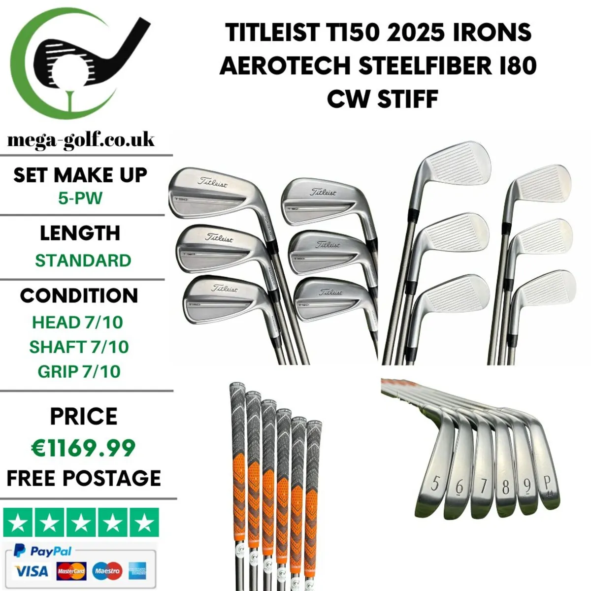 Titleist T150 2025 Irons / 5-Pw / Stiff - Image 1