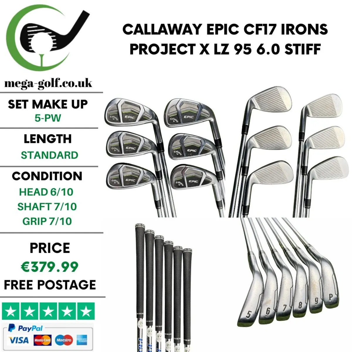 Callaway Epic CF17 Irons / 5-Pw / Stiff - Image 1