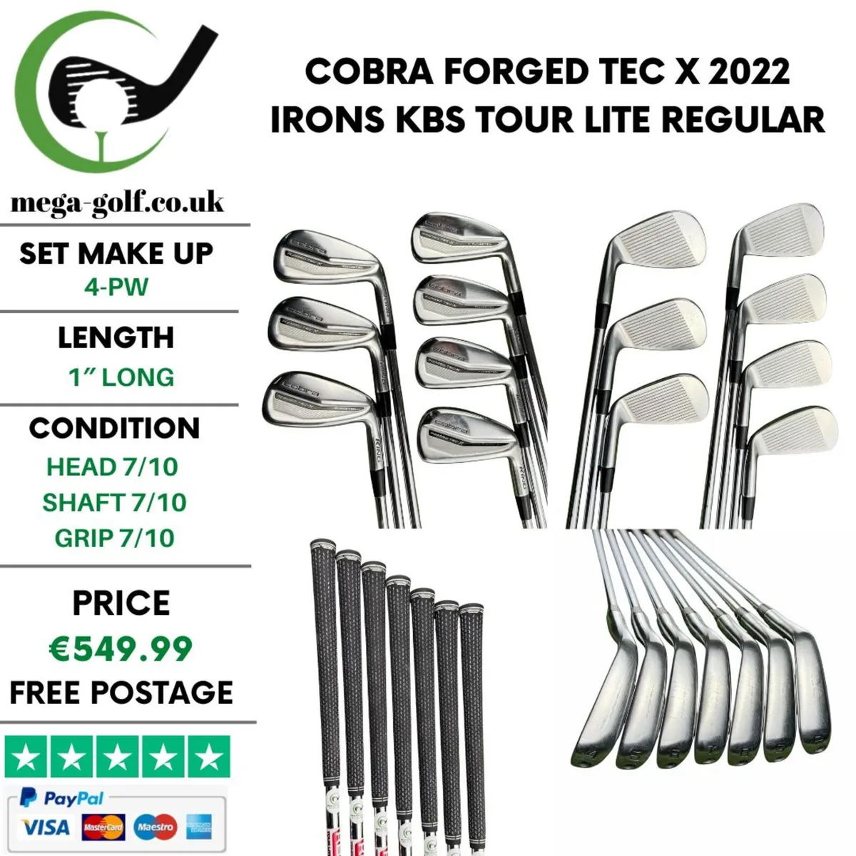 Cobra Forged Tec X 2022 Irons / 4-Pw / Regular - Image 1