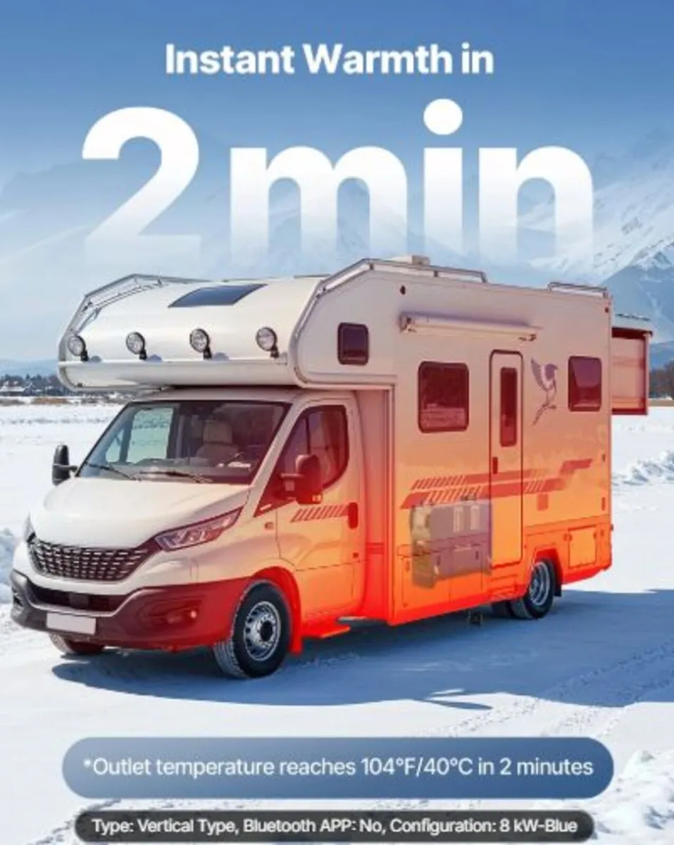 Diesel Heater, 12-24V 5-8KW, All in One Portable - Image 2