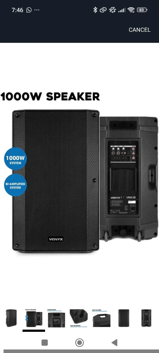 Vonyx vsa15
Active Speakers 1000watts - Image 1