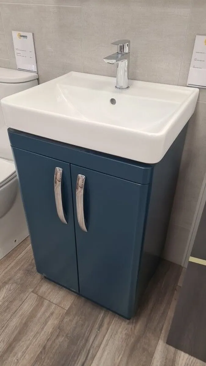 Vanity unit, 500mm, Oxford blue - Image 3