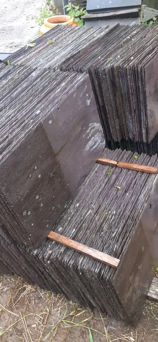 Bangor slates chimney pots floor ridge roof tiles - Image 1