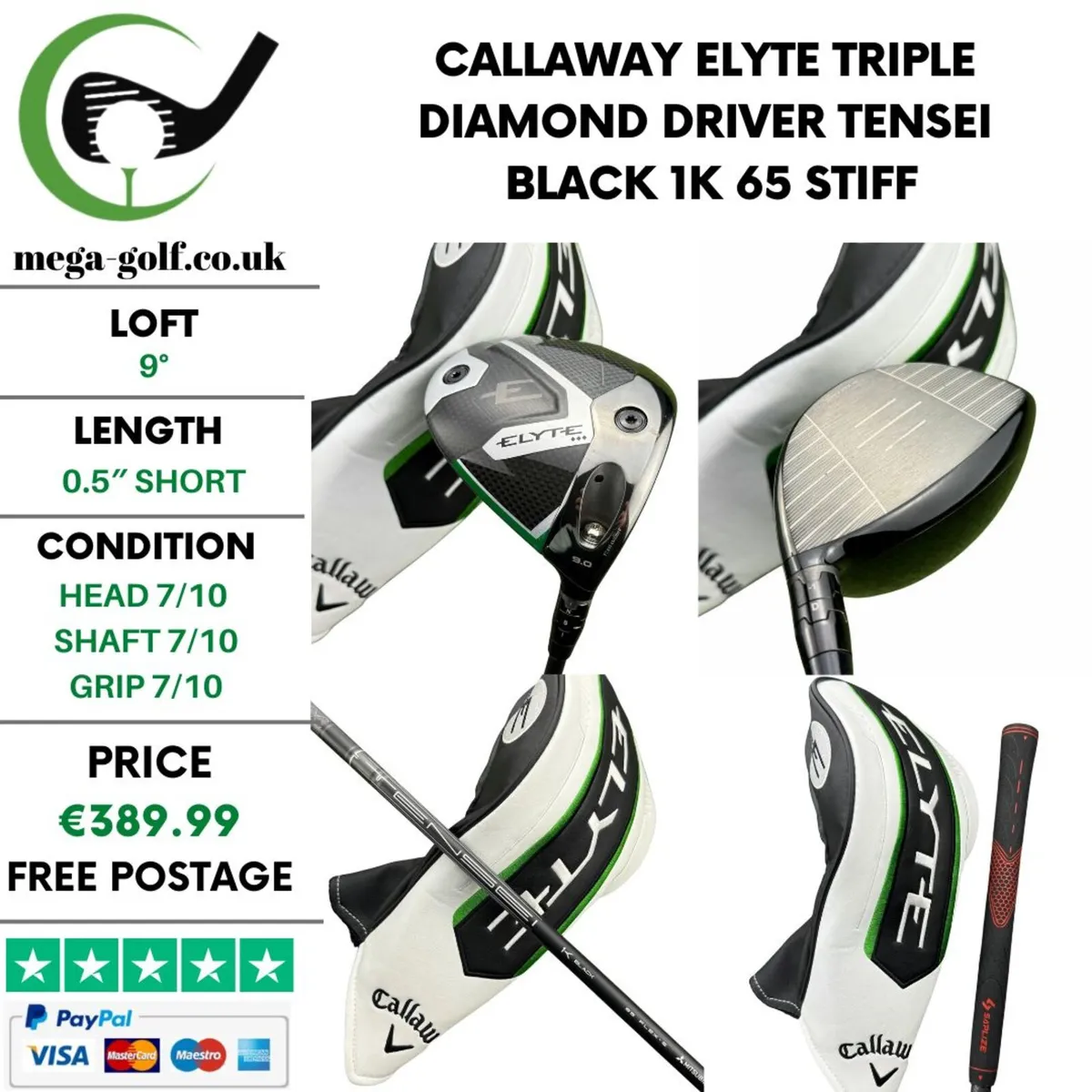 Callaway Elyte Triple Diamond Driver / 9° / Stiff - Image 1