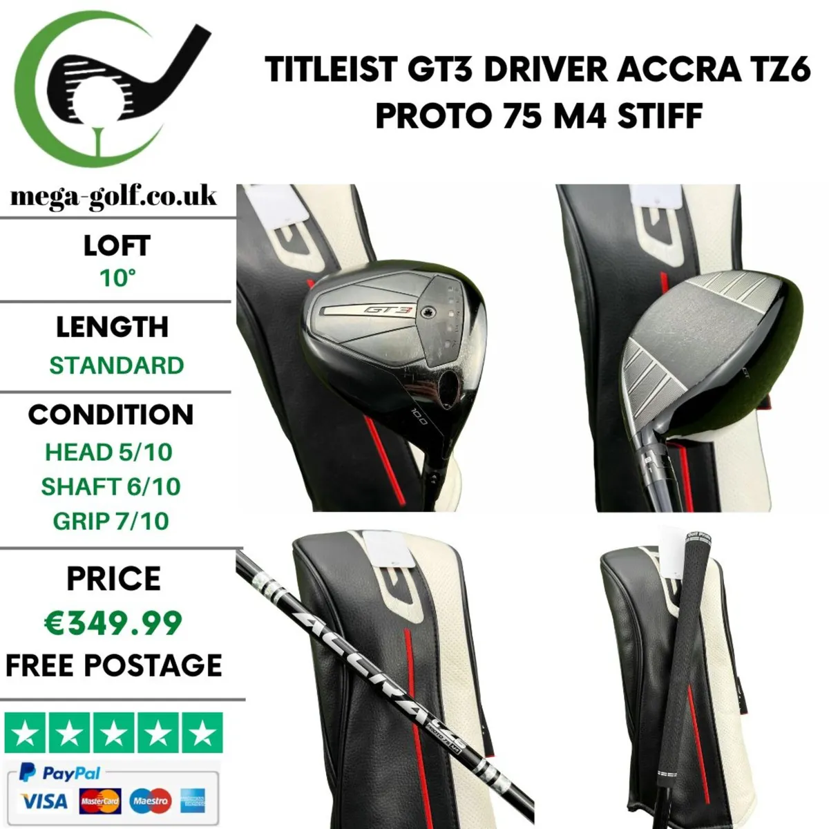 Titleist GT3 Driver / 10° / Stiff - Image 1