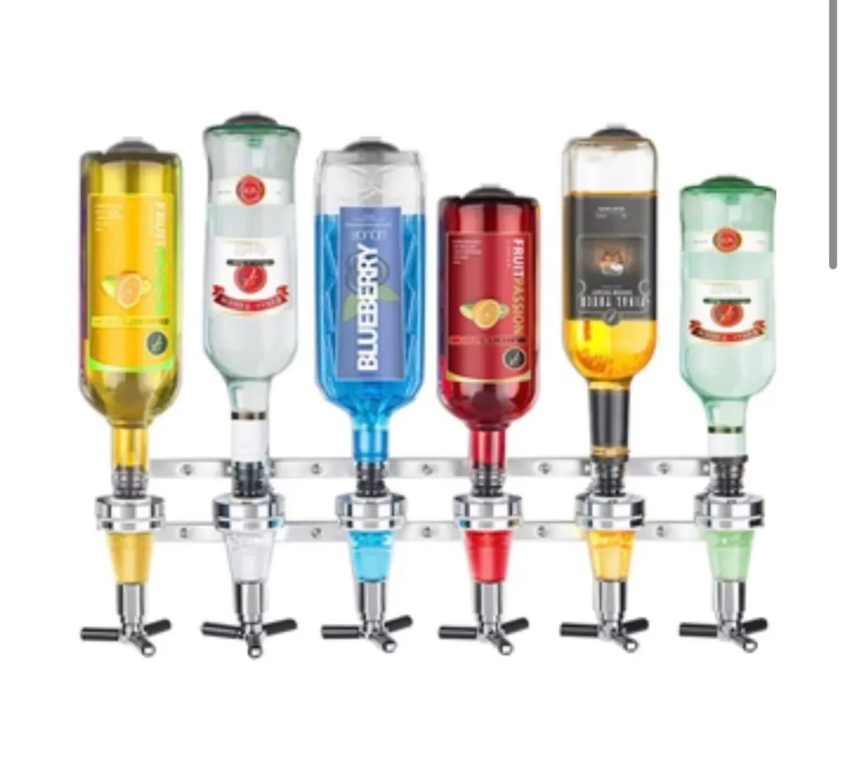 6 Bottle Wall Mounted Optic Dispenser Home Bar