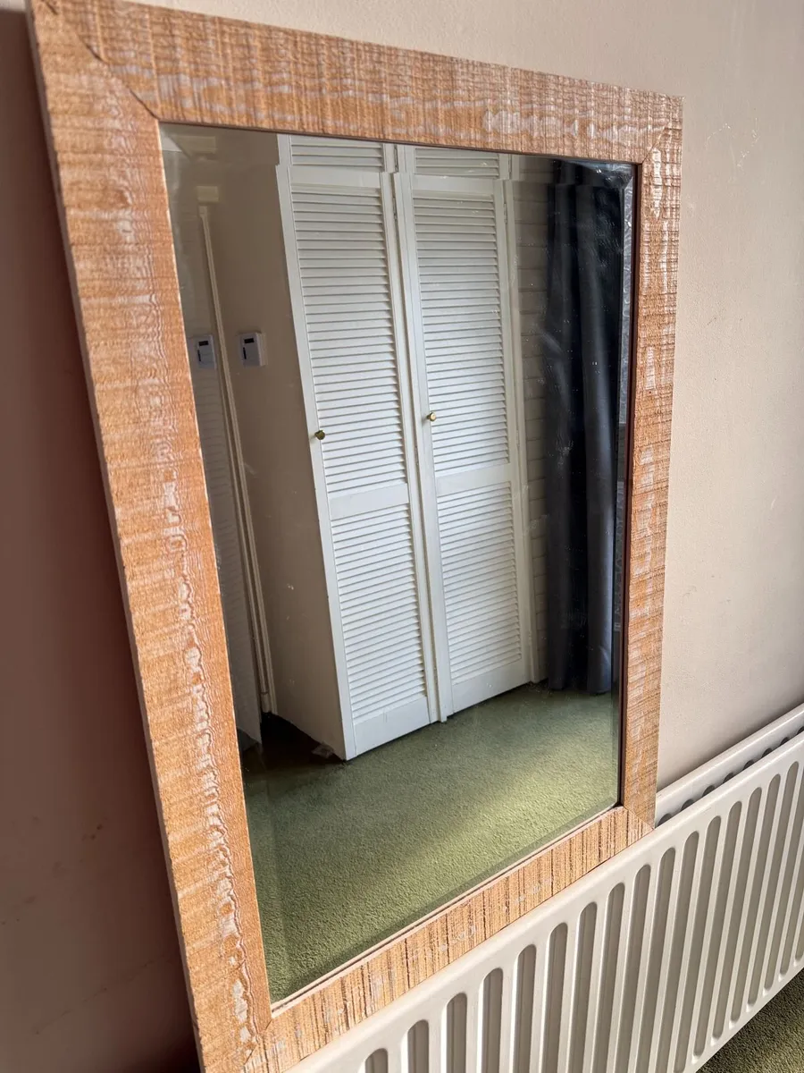 J.R. Annett bevelled mirror 89x64 with cert - Image 1