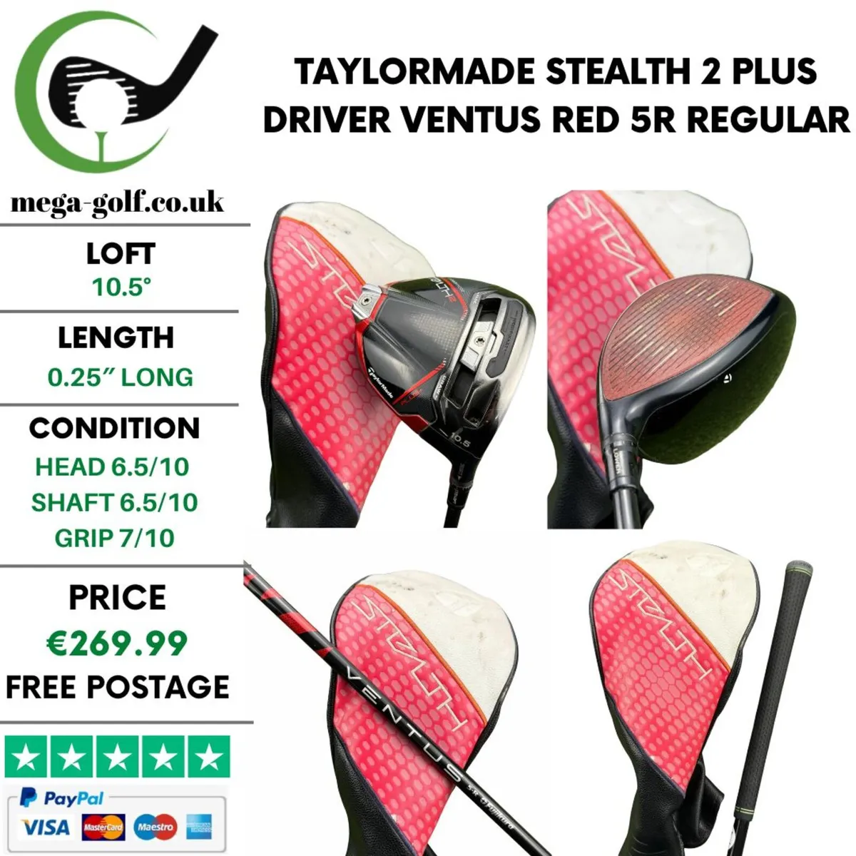 Taylormade Stealth 2 Plus Driver / 10.5°  /Regular - Image 1
