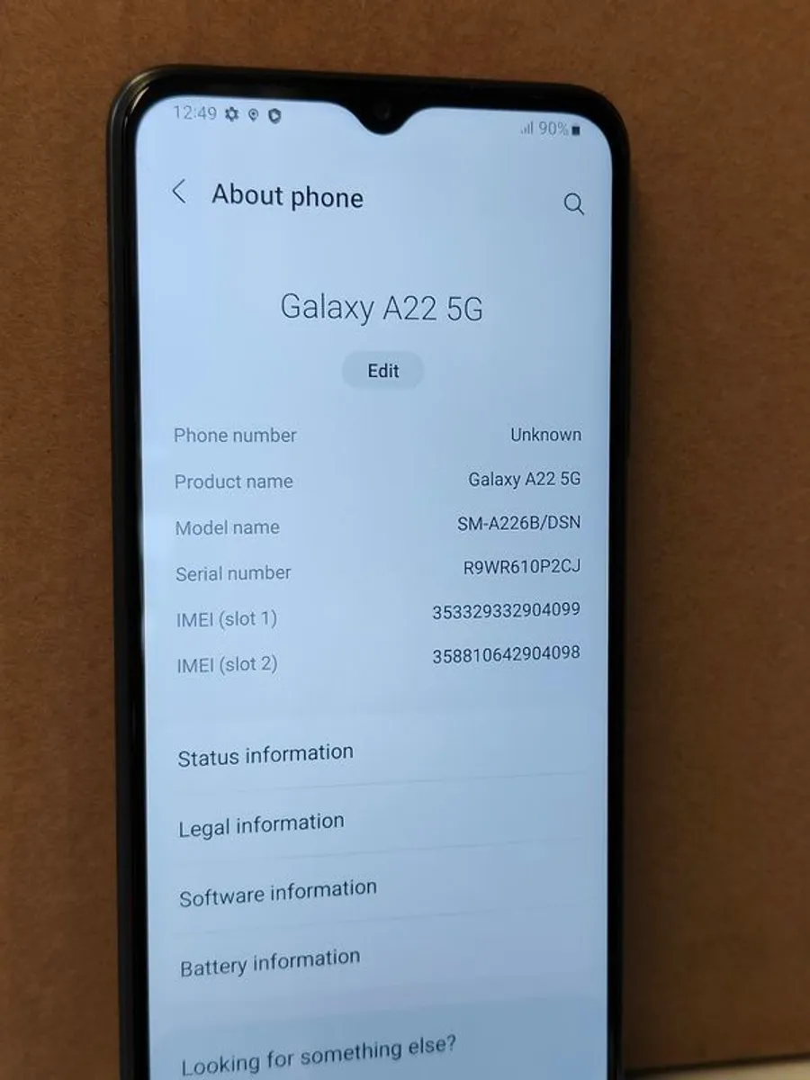 Samsung Galaxy A22 5G 64GB 4GB RAM Black- Dual Sim Unlocked Sim Free (Used) - Image 4