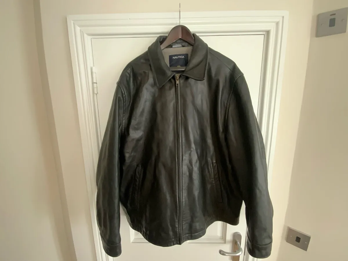 Men’s Leather Jacket, Nautica XXL - Image 3
