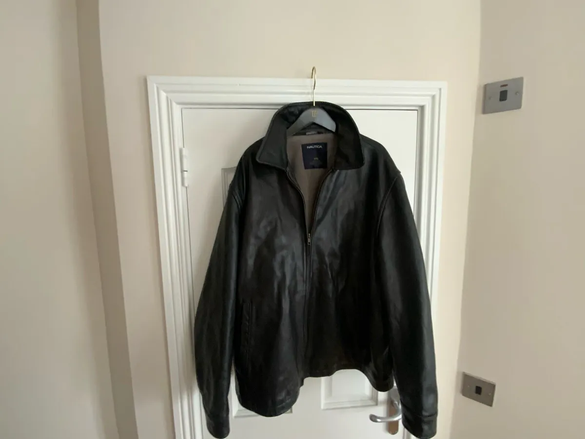 Men’s Leather Jacket, Nautica XXL - Image 1