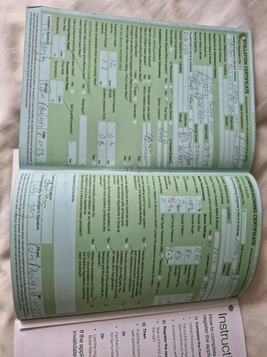 Firebird 26kw Kerosene fired oil boiler and expansion tank - Image 3
