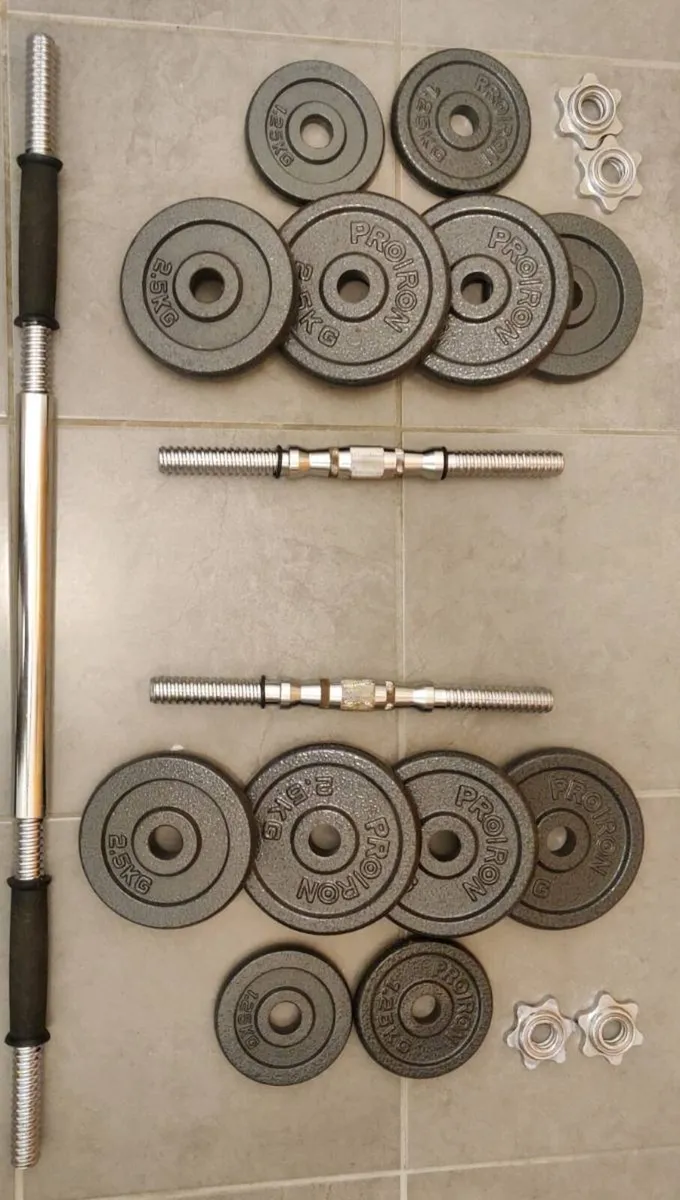 25kg Adjustable Dumbbell Set – Spin Lock – Great C - Image 1