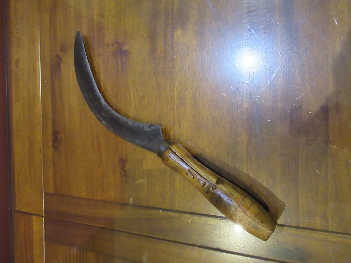 antique vintage sickle hook farm cottage pub rusti - Image 4