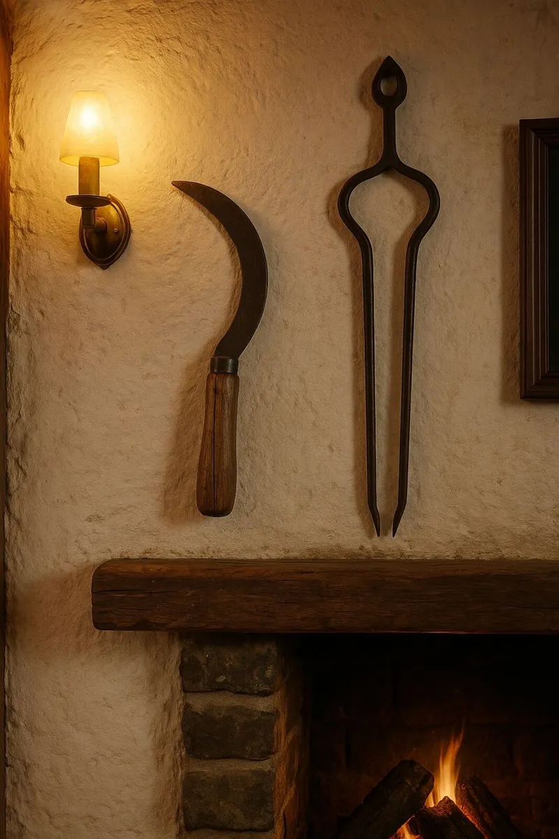 antique vintage sickle hook farm cottage pub rusti - Image 1