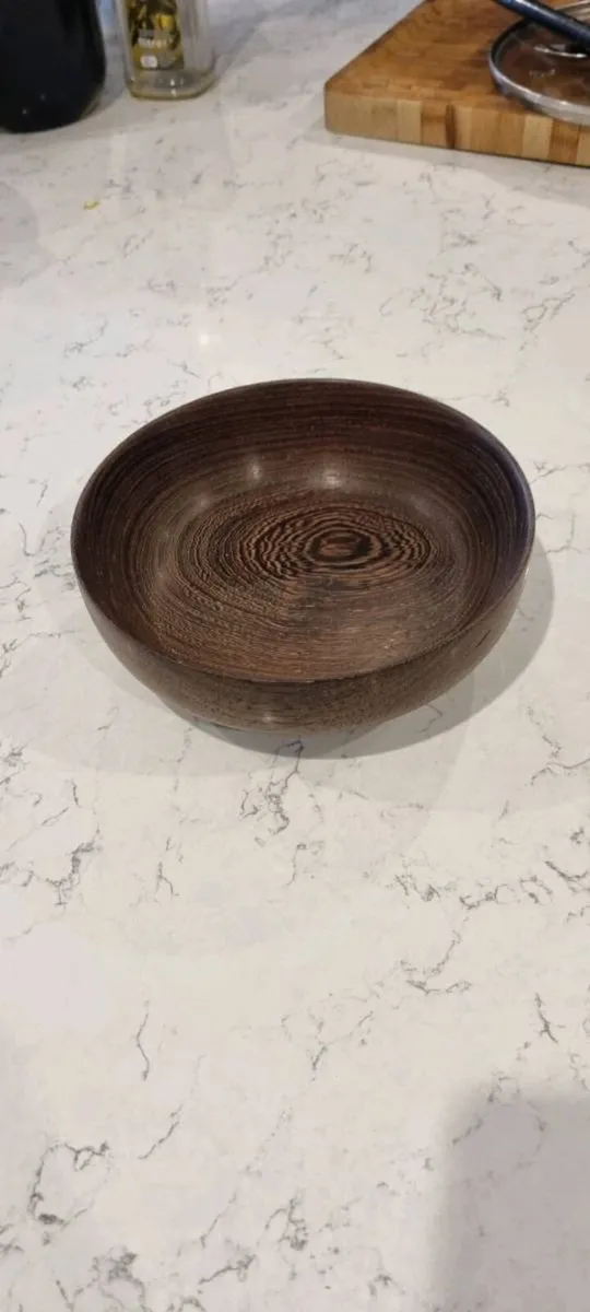 Handmade wooden wenge bowl - Image 1