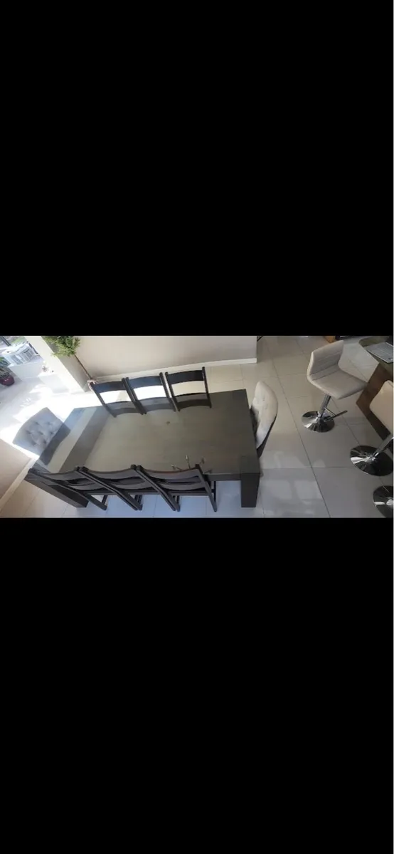 Walnut Dining Table with 8 chairs - Image 4