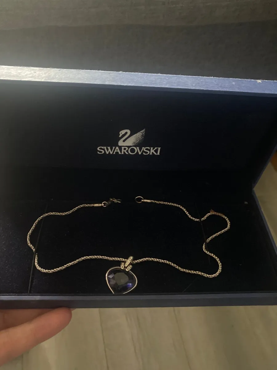 SWAROVSKI OCEANIC TANZANITE CRYSTAL HEART PENDANT