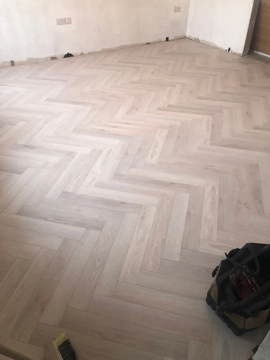 Brand new herringbone flooring