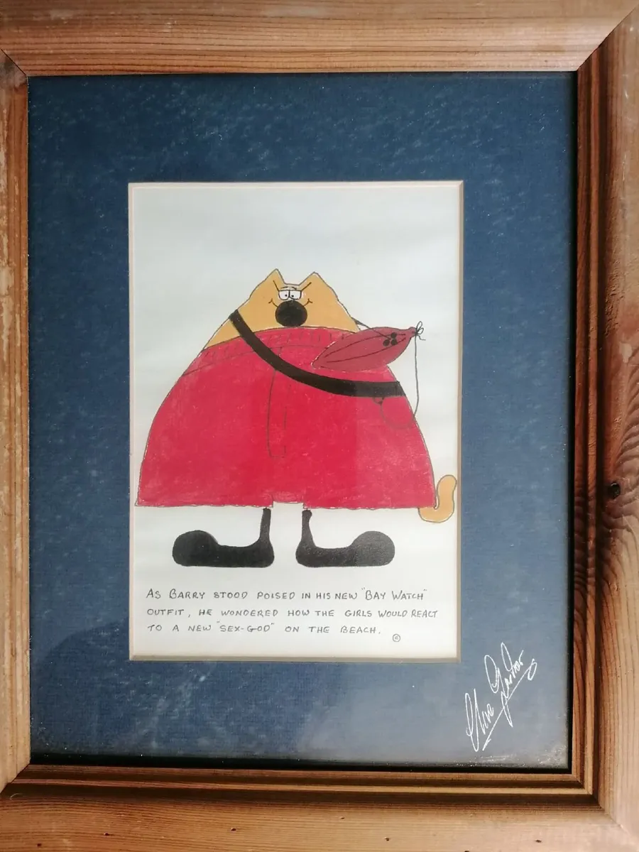 Clive Gardner Original Signed Print Cats - Image 2