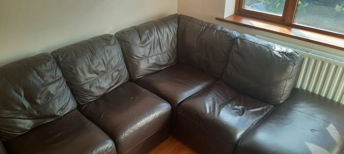 leather corner sofa - Image 4