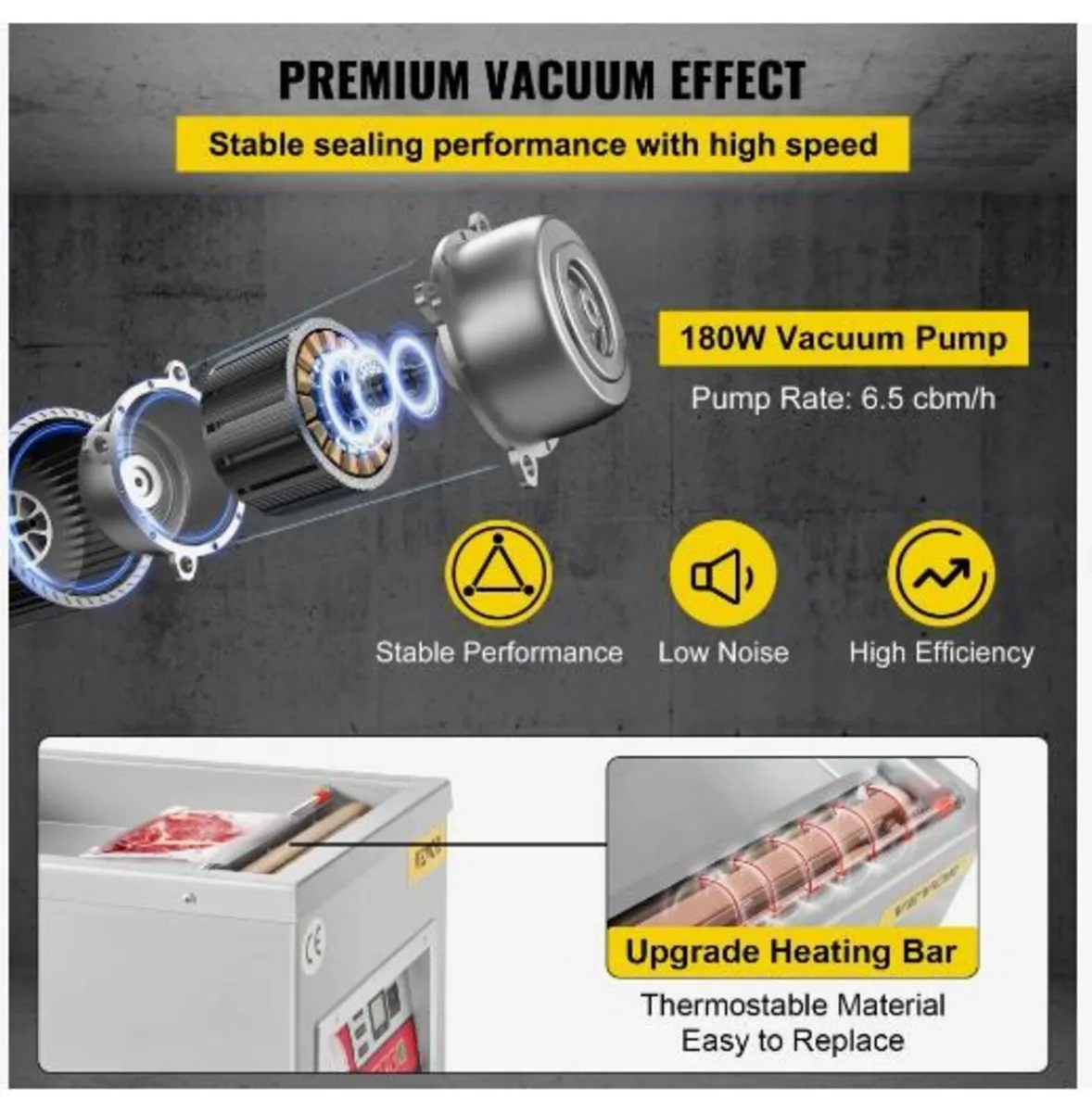 Chamber Vacuum Sealer, 260W Sealing Power - Image 3