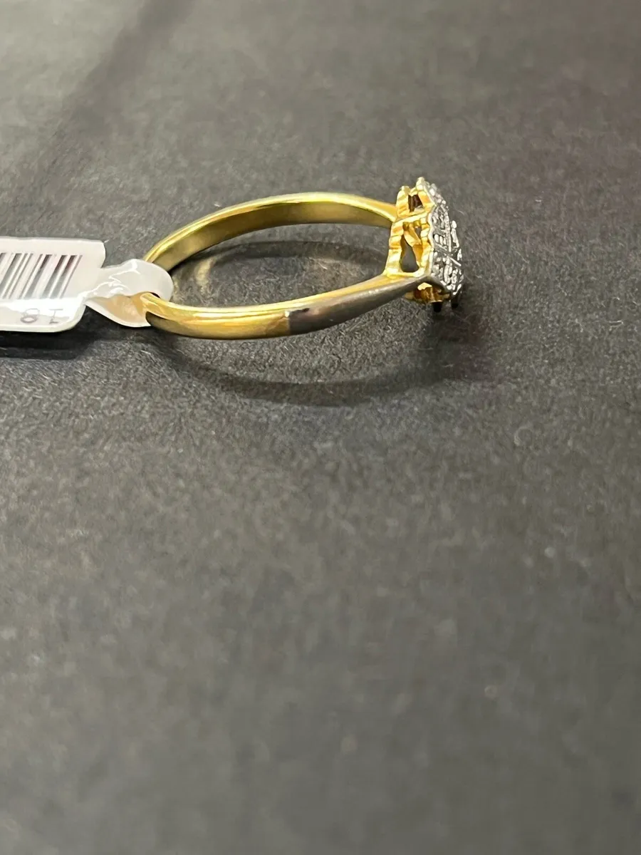 Vintage 18k gold ring with diamonds. - Image 4