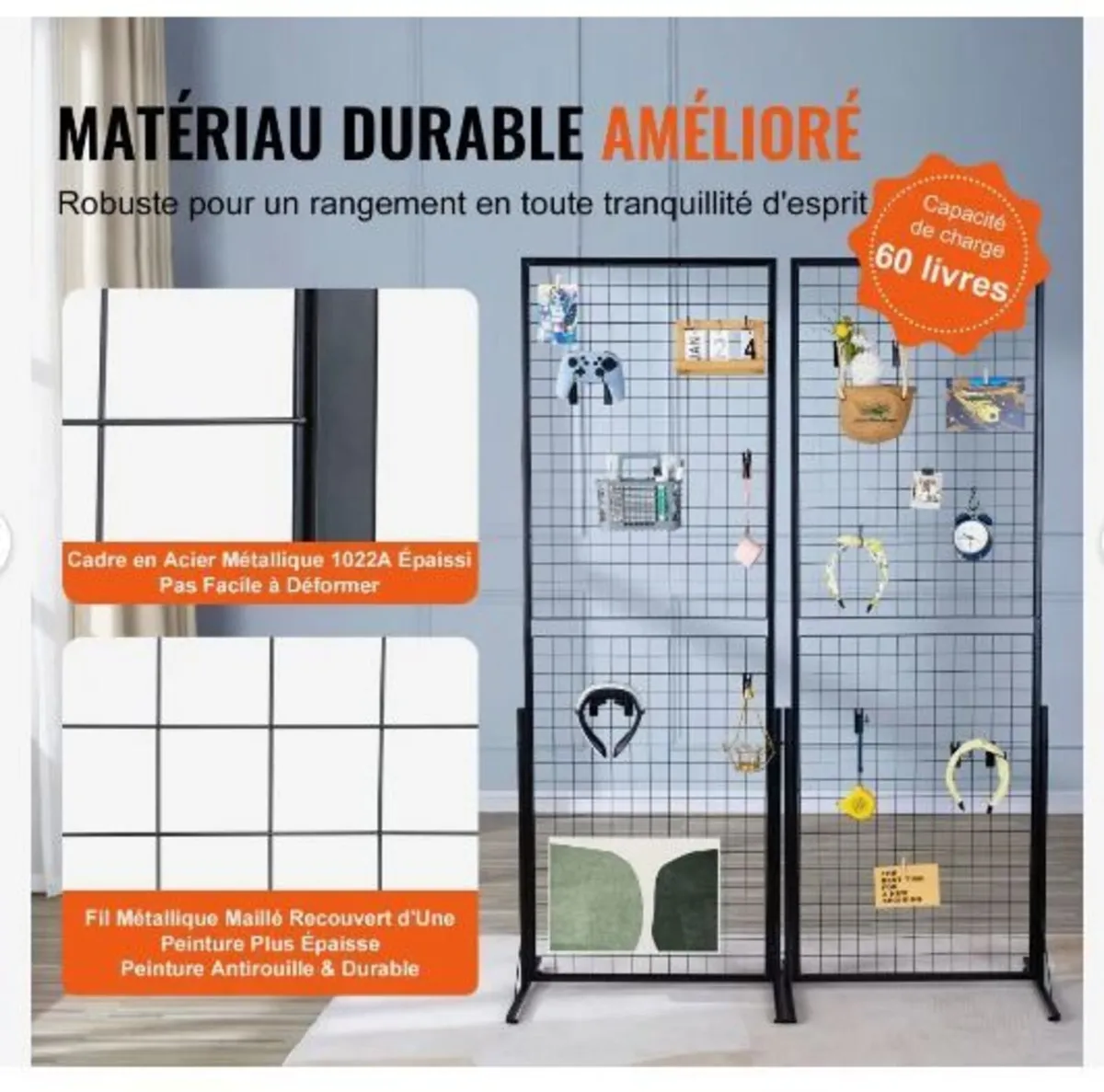 61 x170.7 cm Grid Wall Panels Tower, 2 Packs - Image 3